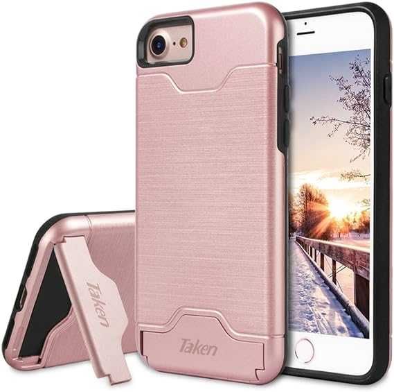 etui obudowa IPHONE 8 7 6S 6 PLUS podstawka do telefonu rose gold