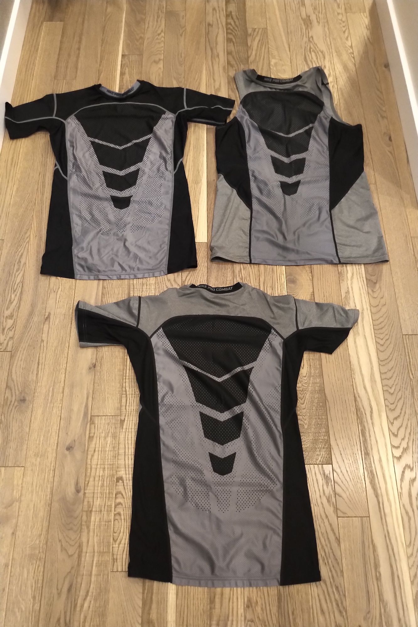 Koszulki Nike Pro Combat Hypercool M męskie oddychające szare czarne
