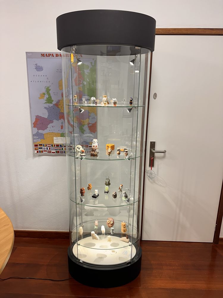 Expositor oval em vidro