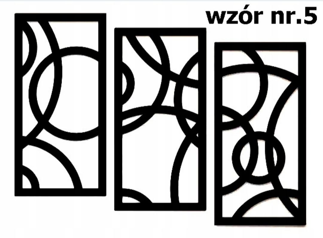 Panele Dekoracyjne Czarne Na Ścianie 57cm 3szt.Ciekawe Wzory Magnolit