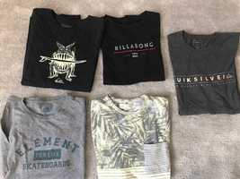 T shirts Billabong, Quicksilver 14 anos