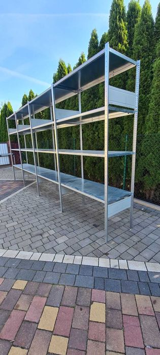 Regały magazynowe z demontażu 60głx100x200-300cm ocynk ocynkowany Meta