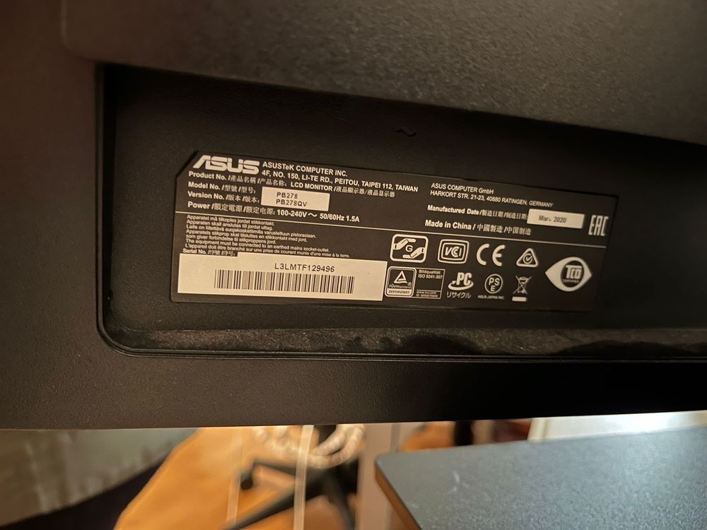 Monitor ASUS PB278QV (27'' - Wide QuadHD - IPS LED)