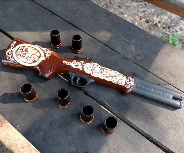 Охотничье двуствольное ружье - подарочный набор для спиртного