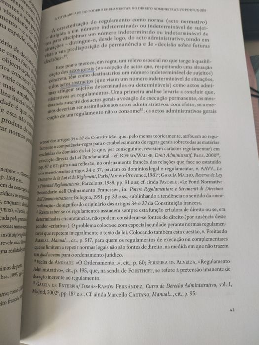 Estudos sobre os regulamentos administrativos