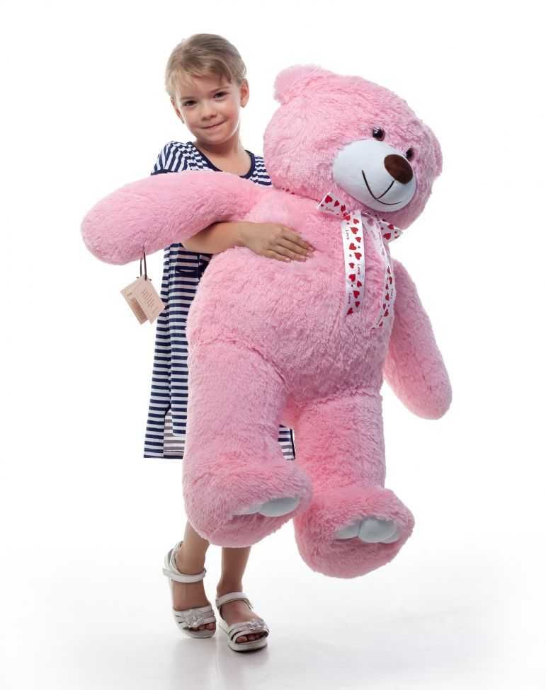 Плюшевий ведмедик Рожевий 110 см / плюшевый мишка