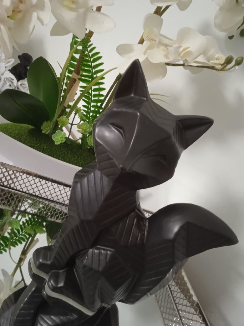 Czarny kot duża figurka dekoracyjna home&you