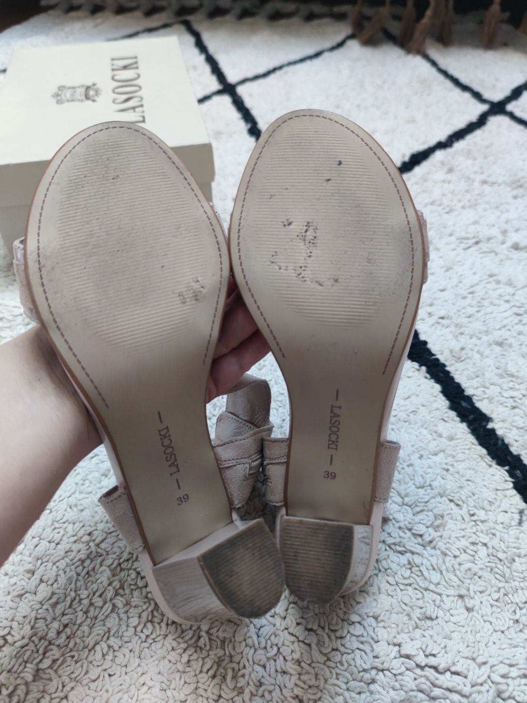Sandały buty na obcasie lasocki 2608-01 Pink 1 rozmiar 39