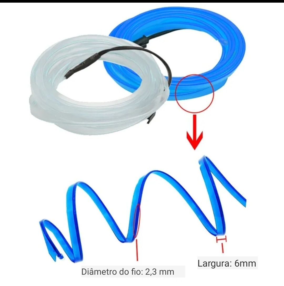 Fita néon azul 3 metros