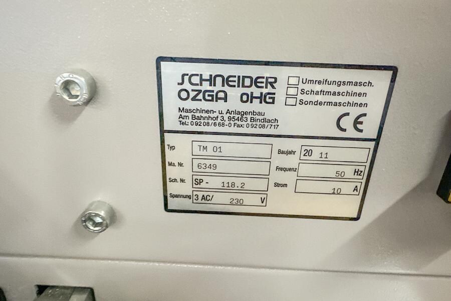 Dwie Maszyny Do Opasywania Schneider Tm 01 + Obrotnik
