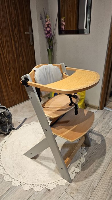 Krzesełko dla dzieci Kinderkraft ENOCK Drewniane Do Karmienia