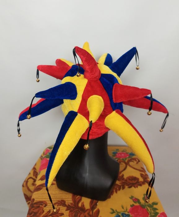 Czapka przebranie klaun błazen cyrkowiec dla dzieci. H173