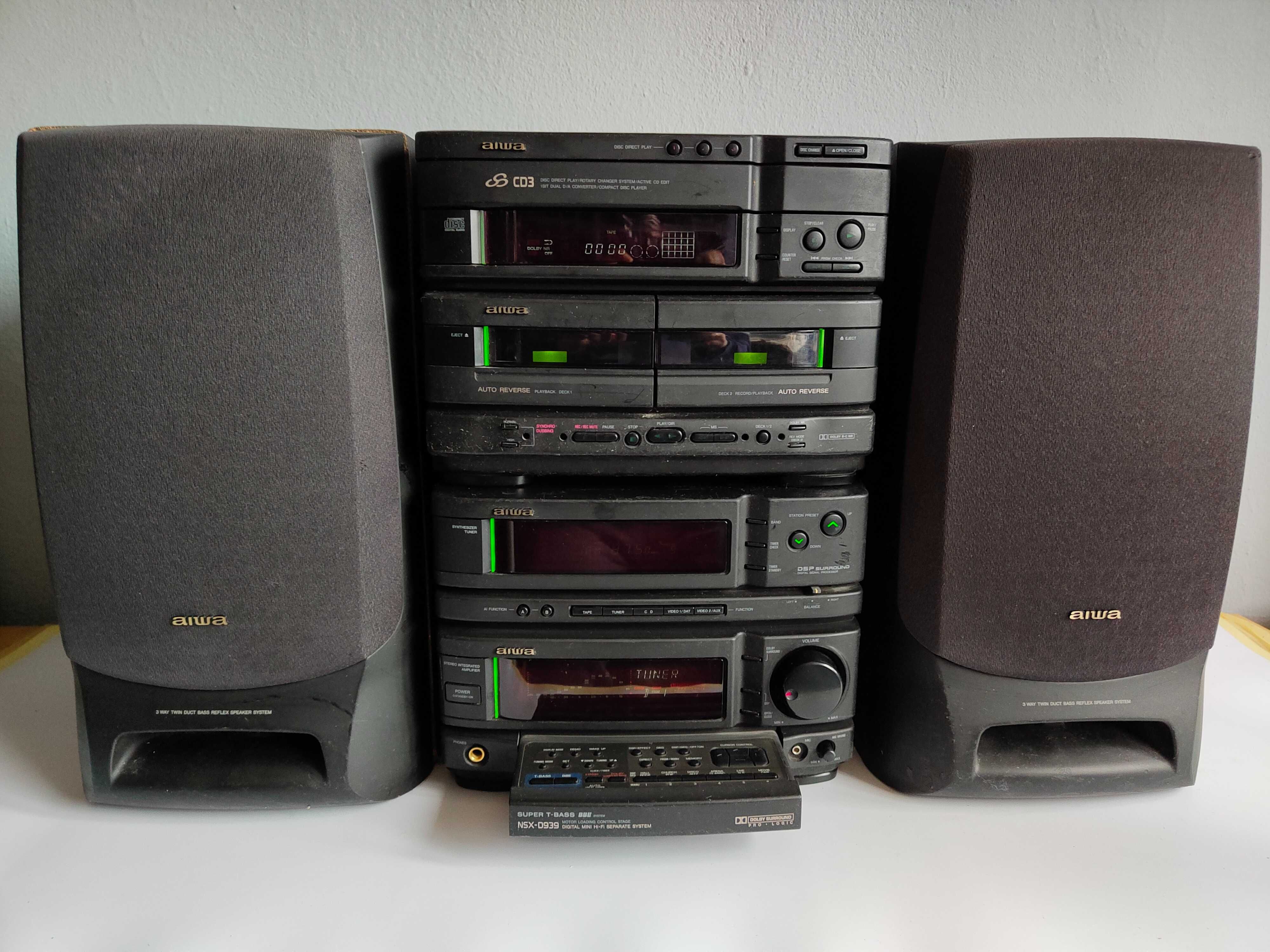 Wieża Aiwa NSX-D939, RX-N939EZ, FD-N939 z kolumnami