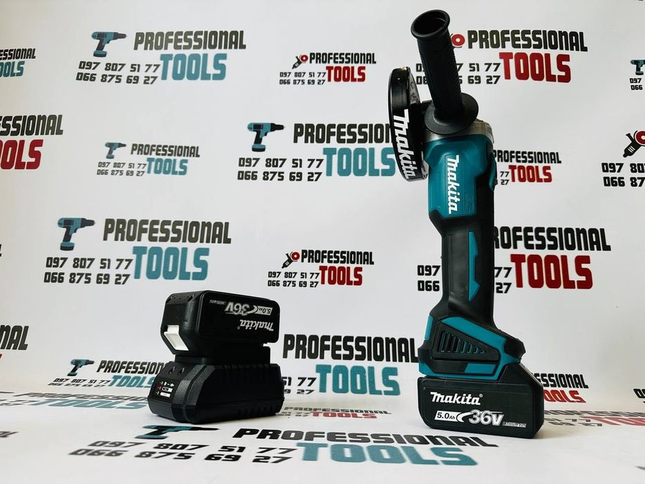 Акамуляторна Болгарка Makita DGA 554 36V5Ah Безщіткова УШМ 8500об/хв