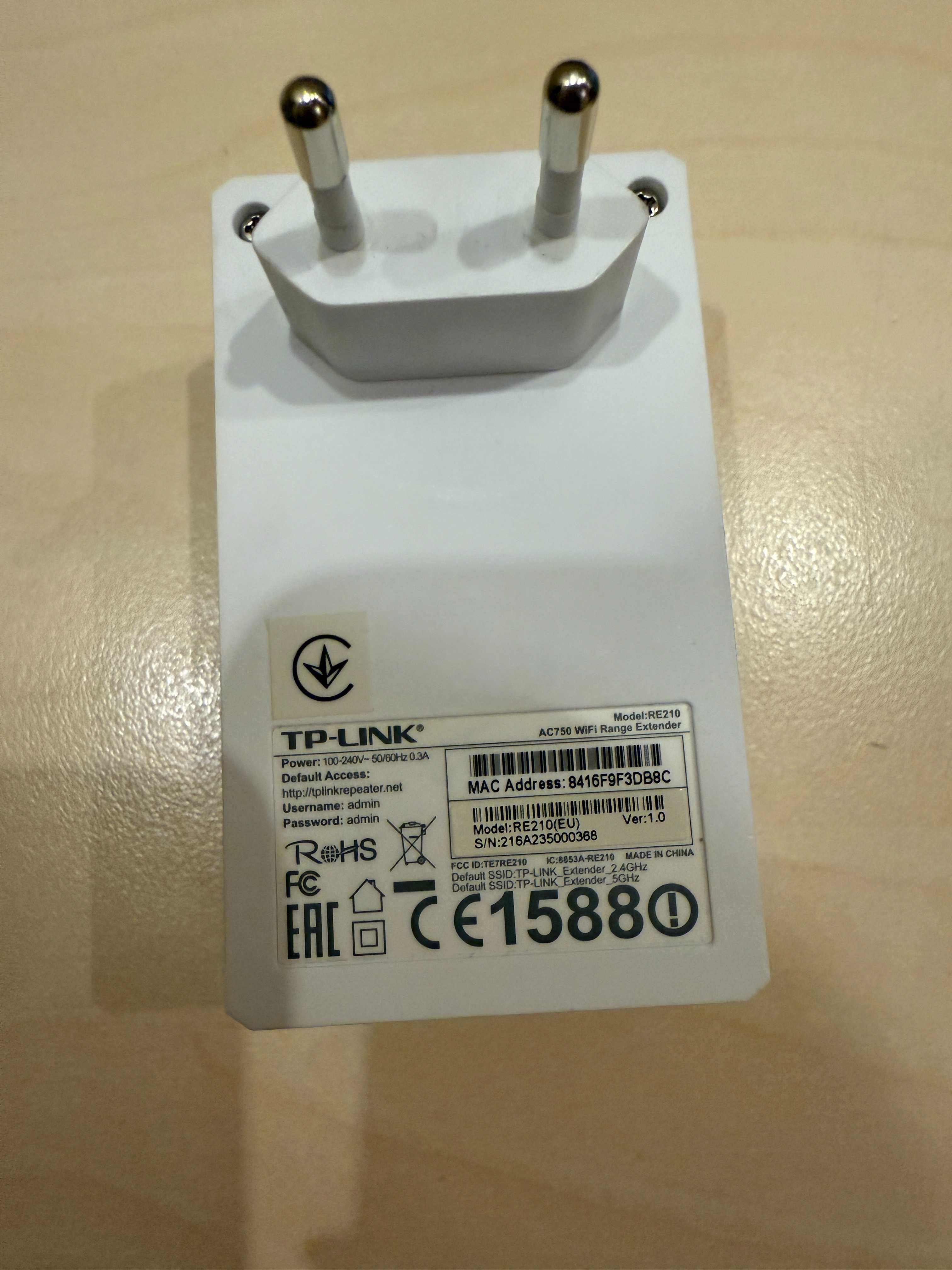 Ретранслятор TP-LINK AC750 RE210 WiFi Range Extender