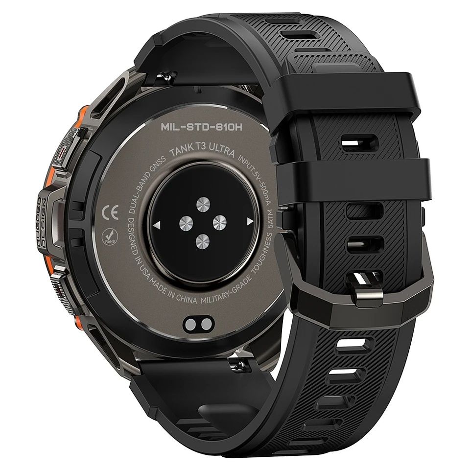 Тактические Смарт часы Kospet TANK T3 Ultra с двумя ремешками