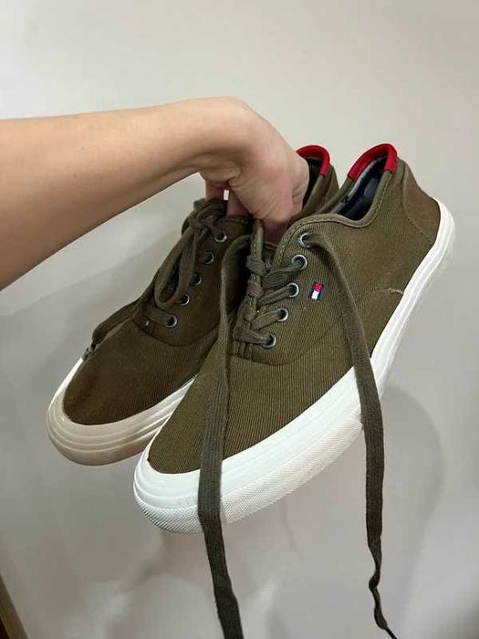 Trampki tenisówki męskie TH Tommy Hilfiger 42 26,5cm khaki