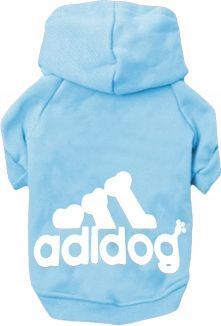 Bluza ADIDOG ubranko dla średniego psa kolor BŁĘKITNY, rozmiar XL