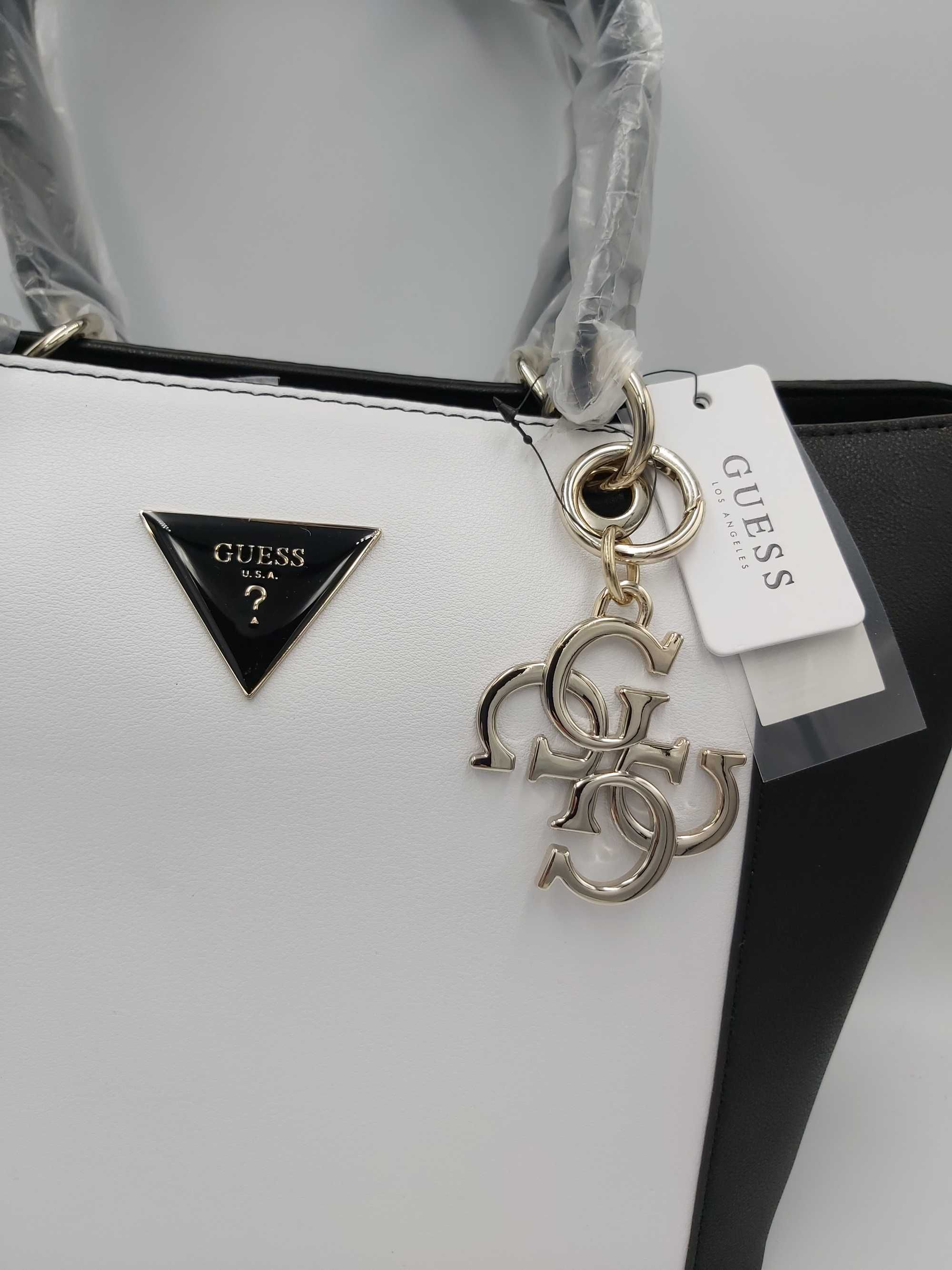NOWA torebka GUESS biała czarna shopperka torba shoperka