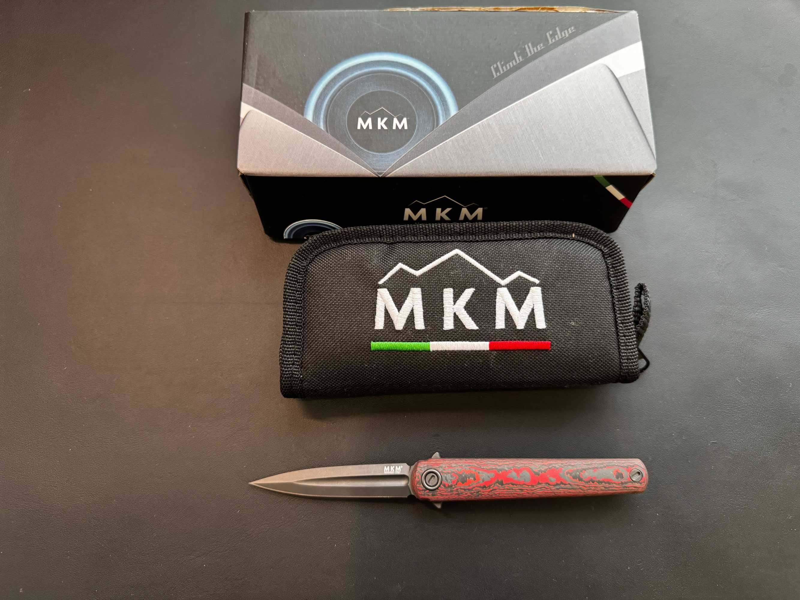 Складний ніж MKM Knives Flame Dagger Red Lava Carbon Новий