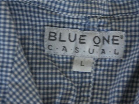 Bluzka Blue One Casual kratka krateczka 34 36 XS S M L biało niebieska