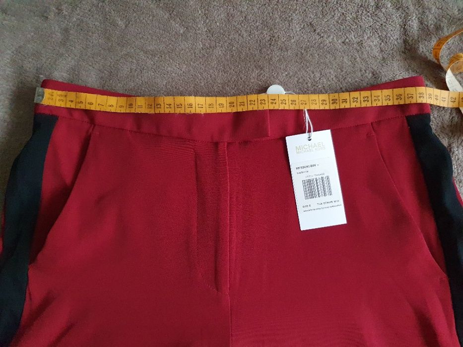 Damskie bordowe spodnie 3/4 Michael Kors - nowe, z metkami