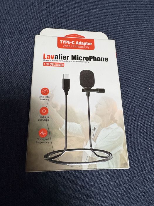 Mikrofon na przewodzie usb typ C
