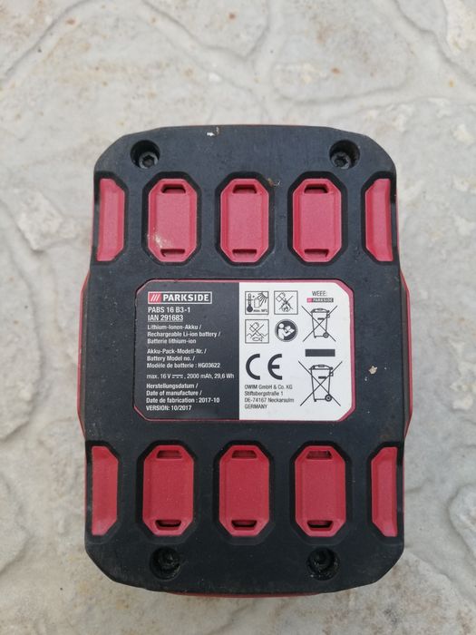 Bateria para a parafusadora parkside