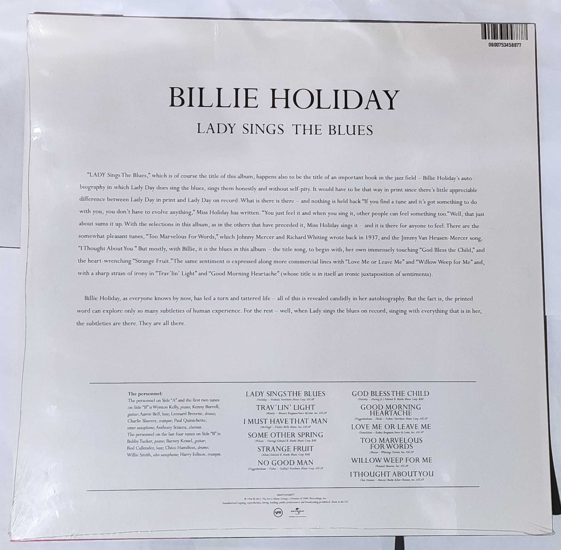 Billie Holiday – Lady Sings The Blues (Vinyl, LP)