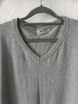 Elegancki szary bawełniany sweter męski w serek rozm. XXXL