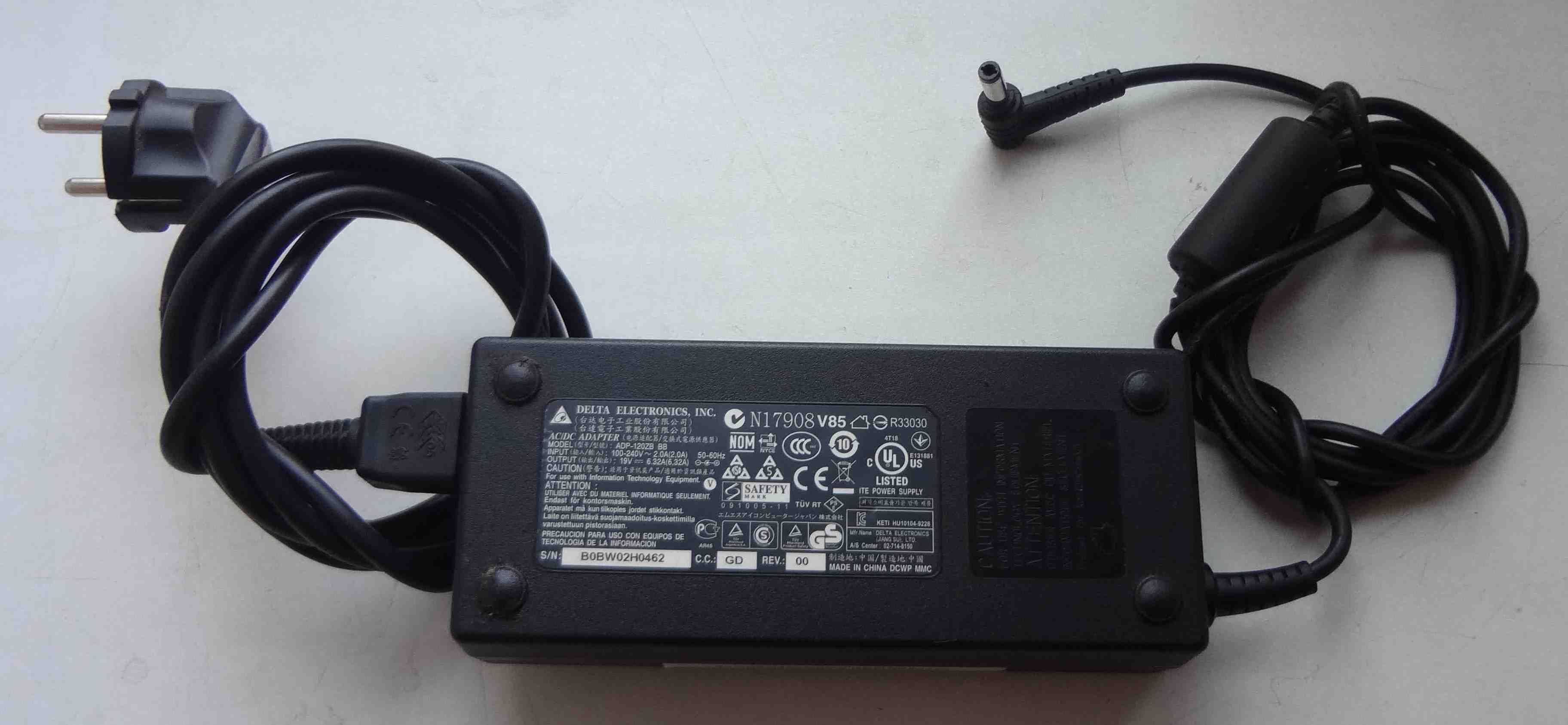 Оригинальный блок питания к ноутбуку ADP-120ZB BB Delta 19V 6.32A