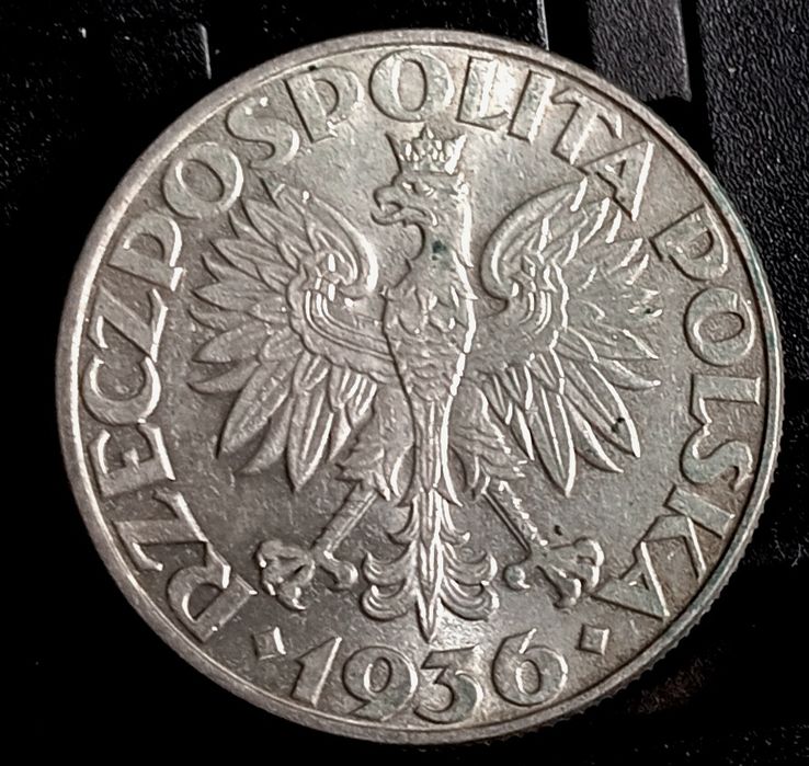 5 zł Żaglowiec 1936 r