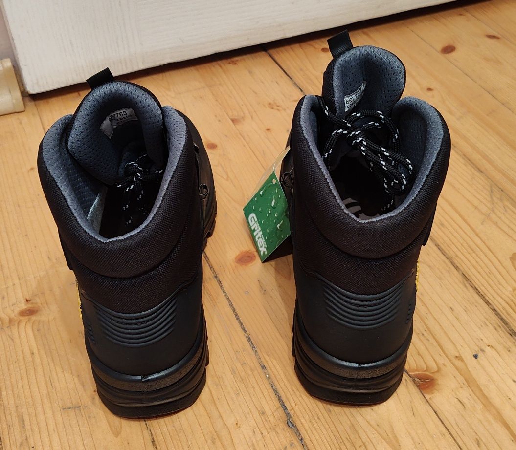 Czarne skórzane buty trekkingowe górskie wojskowe taktyczne Kaiteki 43