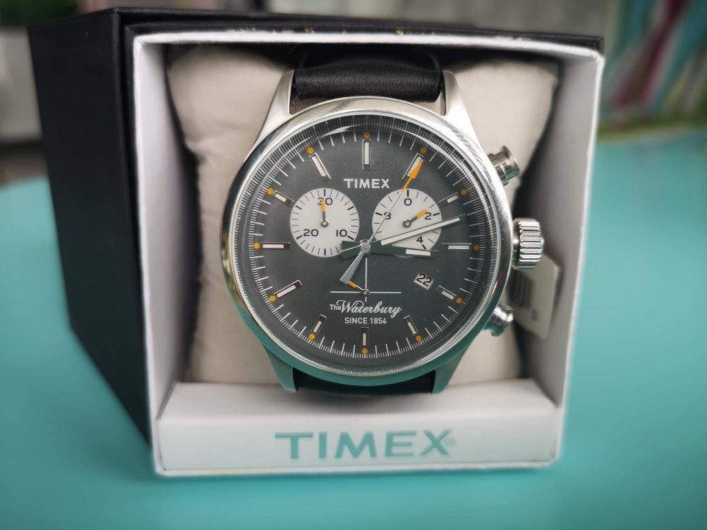 NOWY!!! Timex Waterbury TW2P75500  - skórzany pasek.