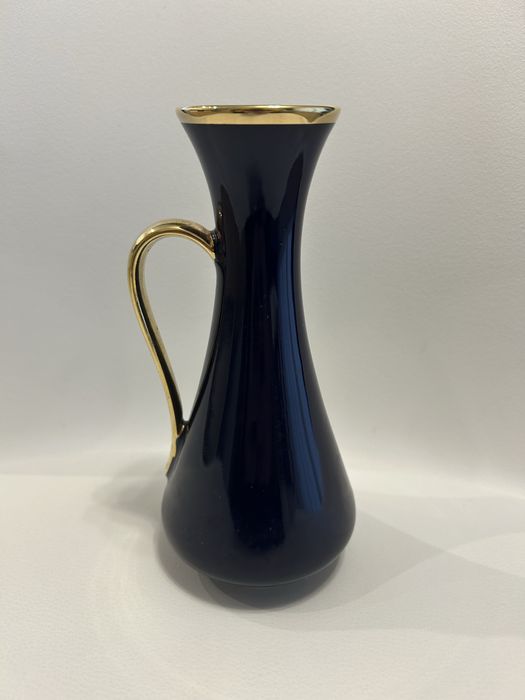 Kobaltowy wazon ręcznie robiony niemiecka porcelana Royal PorzellanKPM