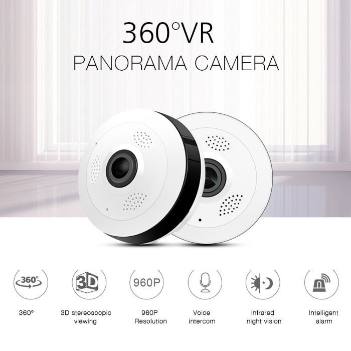 camera 360 HD com gravação e visualização via internet em telemovel