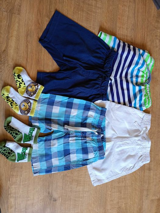 Spodenki krótkie chłopięce lato szorty kąpielowe zestaw 92 hm ff ca