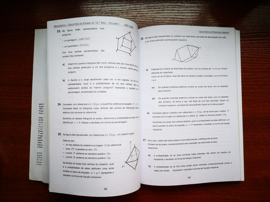 Matemática - Questões de Exame do 12.º Ano - Volume I