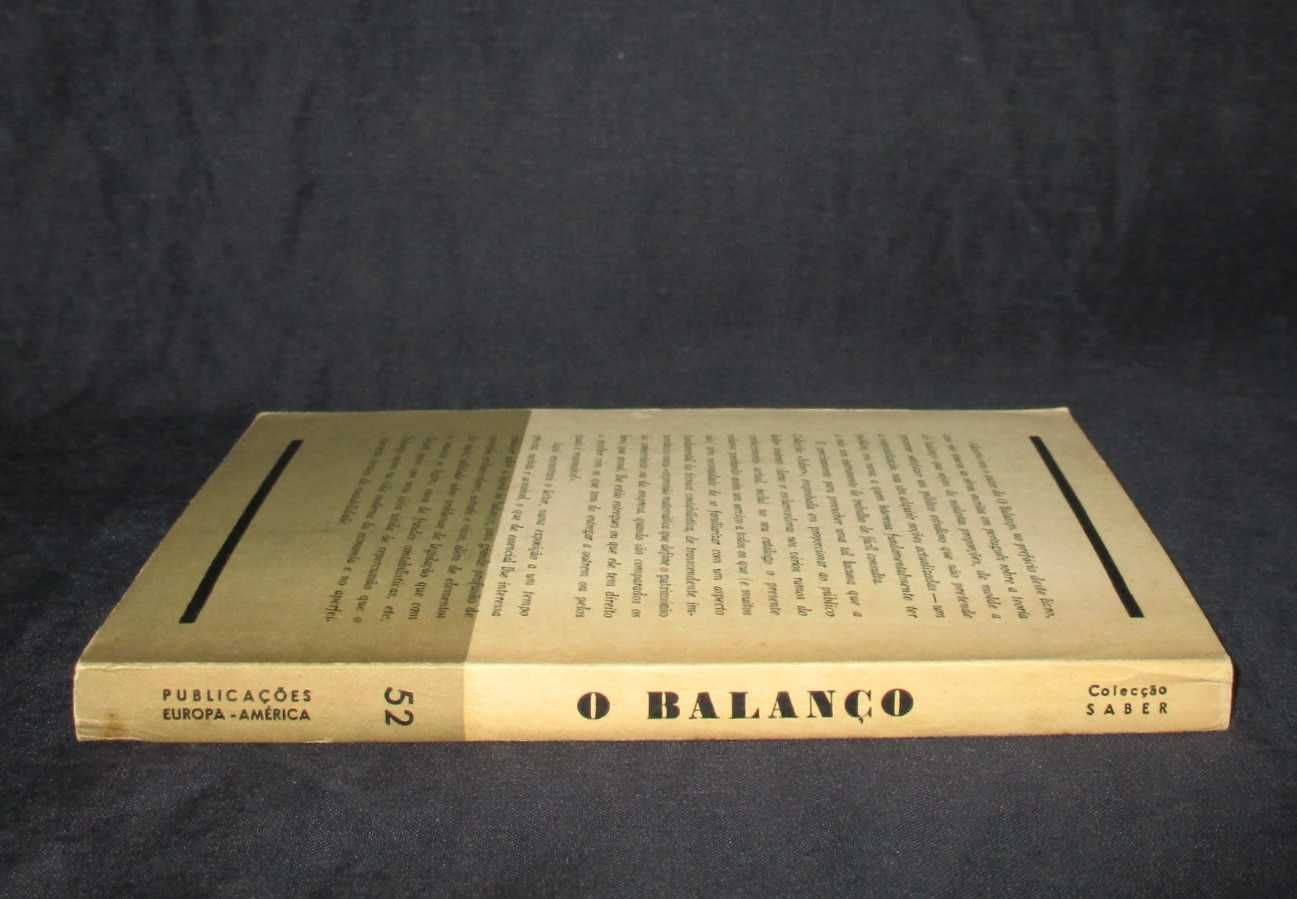 Livro O Balanço Carlos Vieira de Carvalho Colecção Saber