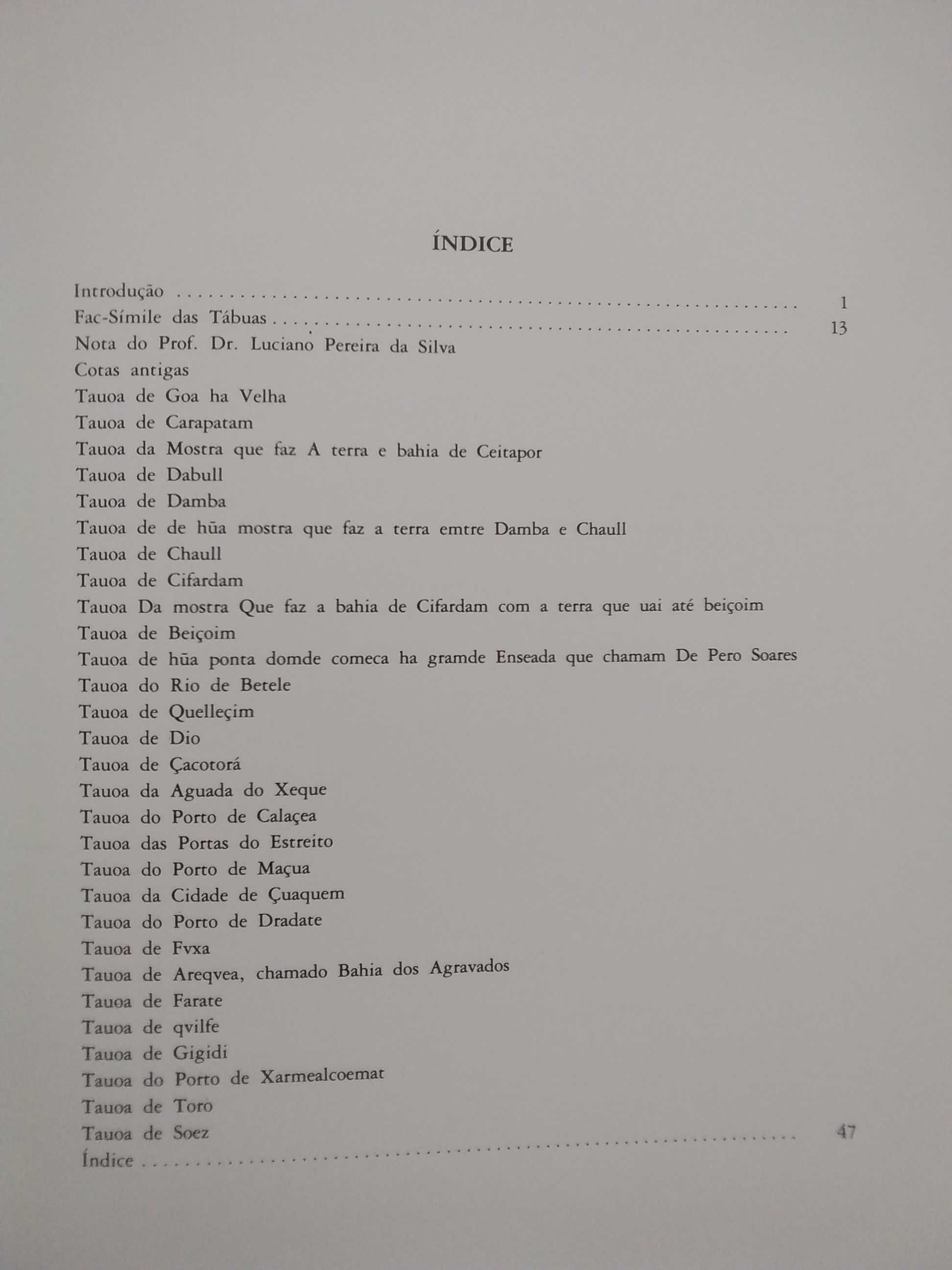 Tábuas dos Roteiros da India de D. João de Castro