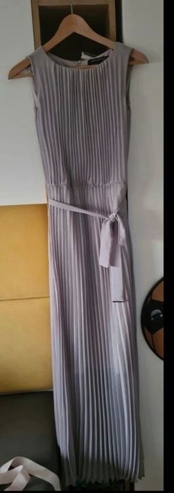 Sukienka maxi szara plisowana Top Secret