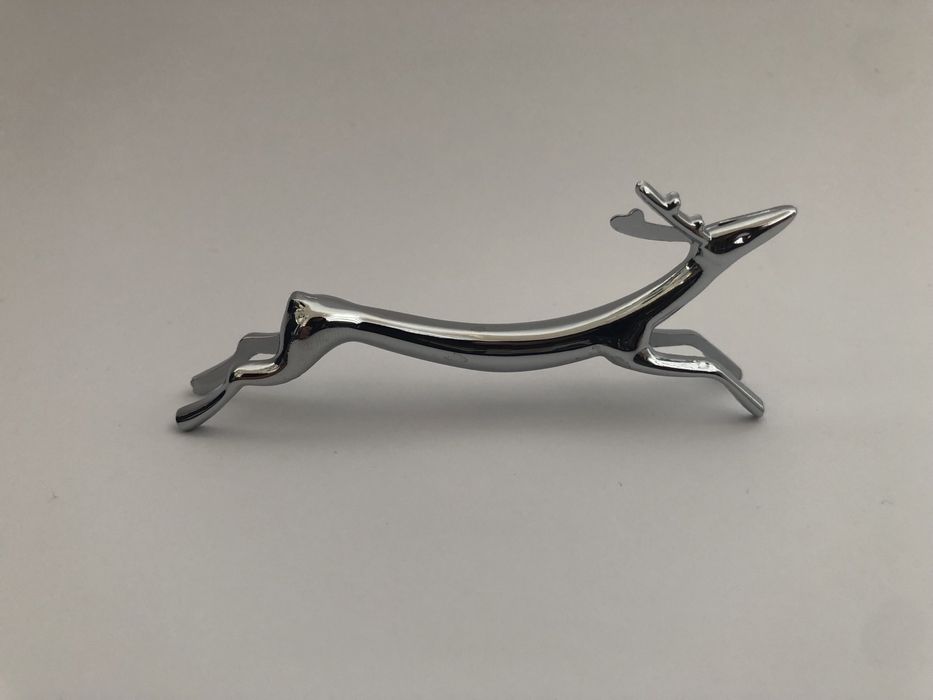 Metalowy jelonek reniferek srebrny 10 x 3 cm koziołek pod sztućce