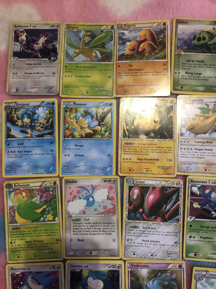 Cartas pokemon variadas