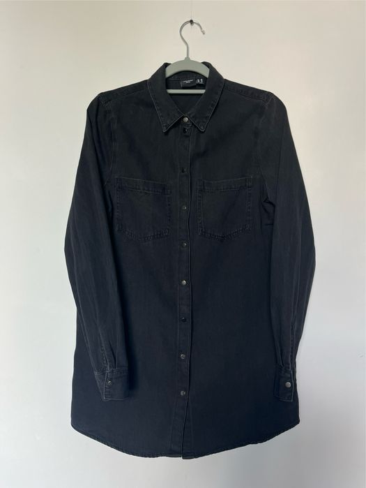 Koszula czarna oversize dżinsowa