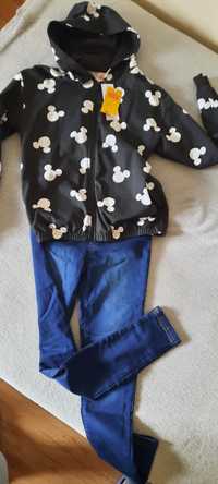 Zestaw nowa Bluza Mickey Mouse i jeansy joggery r.158-164