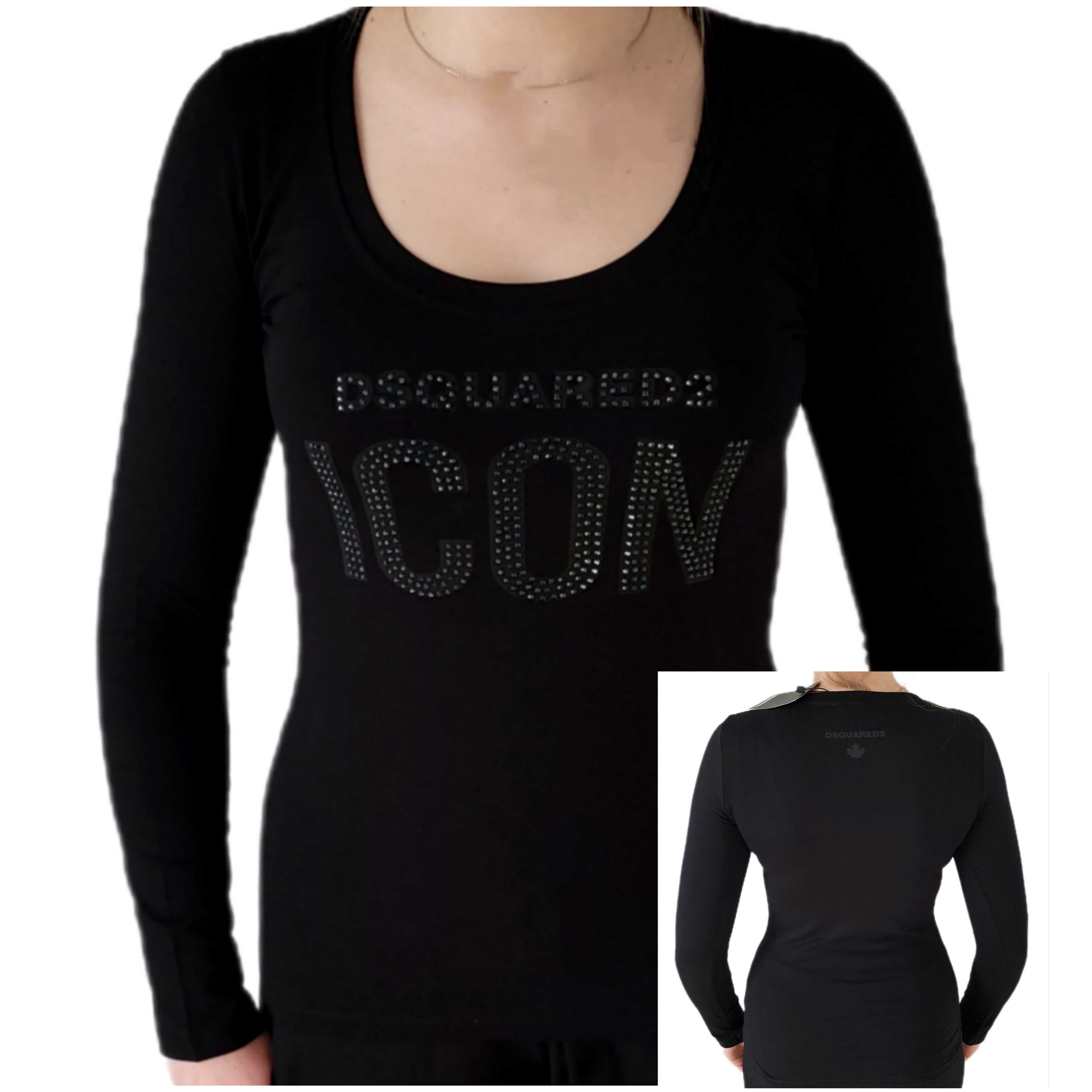 Bluzka damska DSQUARED2 ICON czarna