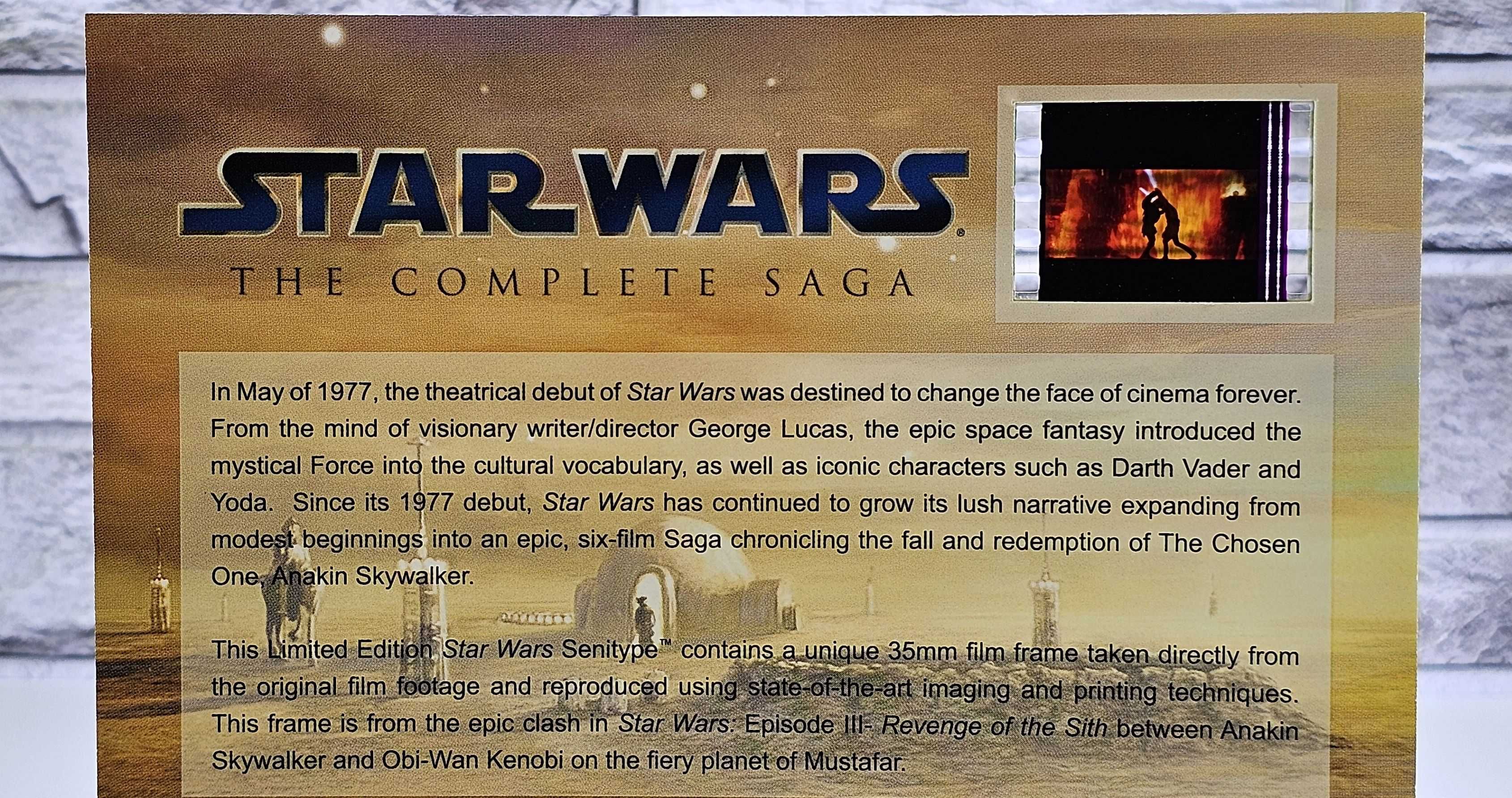 Star Wars Complete Saga Oryginalna klatka z premierowej taśmy filmowej