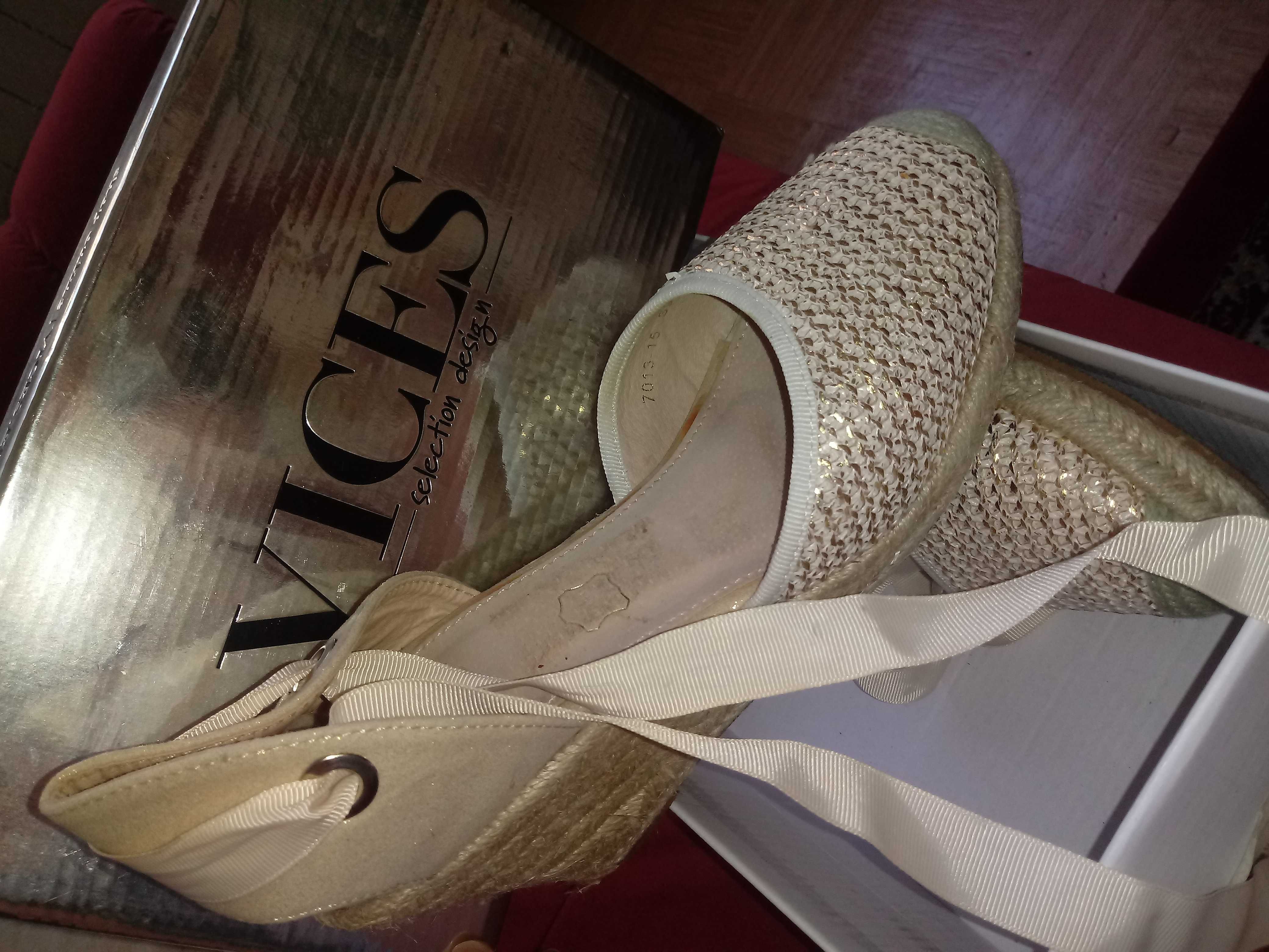 Espadryle złote rozmiar 39