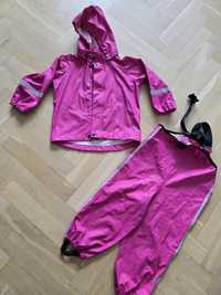 Reima przeciwdeszczowa kurtka różowa 92 spodnie zestaw komplet
