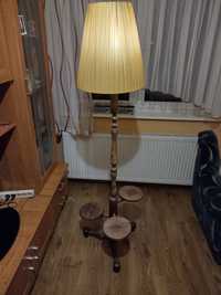 Lampa stojąca drewniana